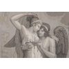 Manufacture Dufour, Paire de grisailles « Psyché et Cupidon », vers 1815 | Biron Manufacture Dufour, Paire de grisailles « Psyché et Cupidon », vers 1815