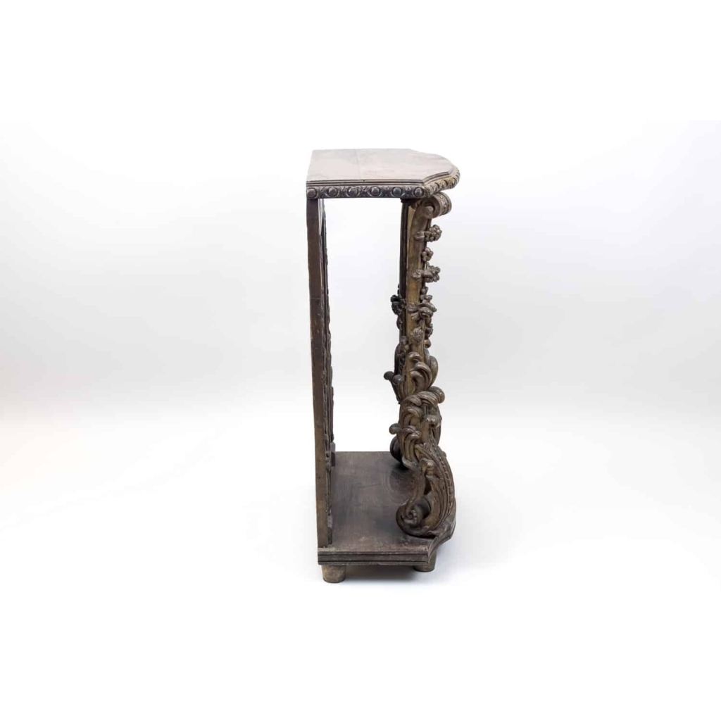 Console sellette en chêne, XVIIIe et XIXe siècles | Biron Console sellette en chêne, XVIIIe et XIXe siècles