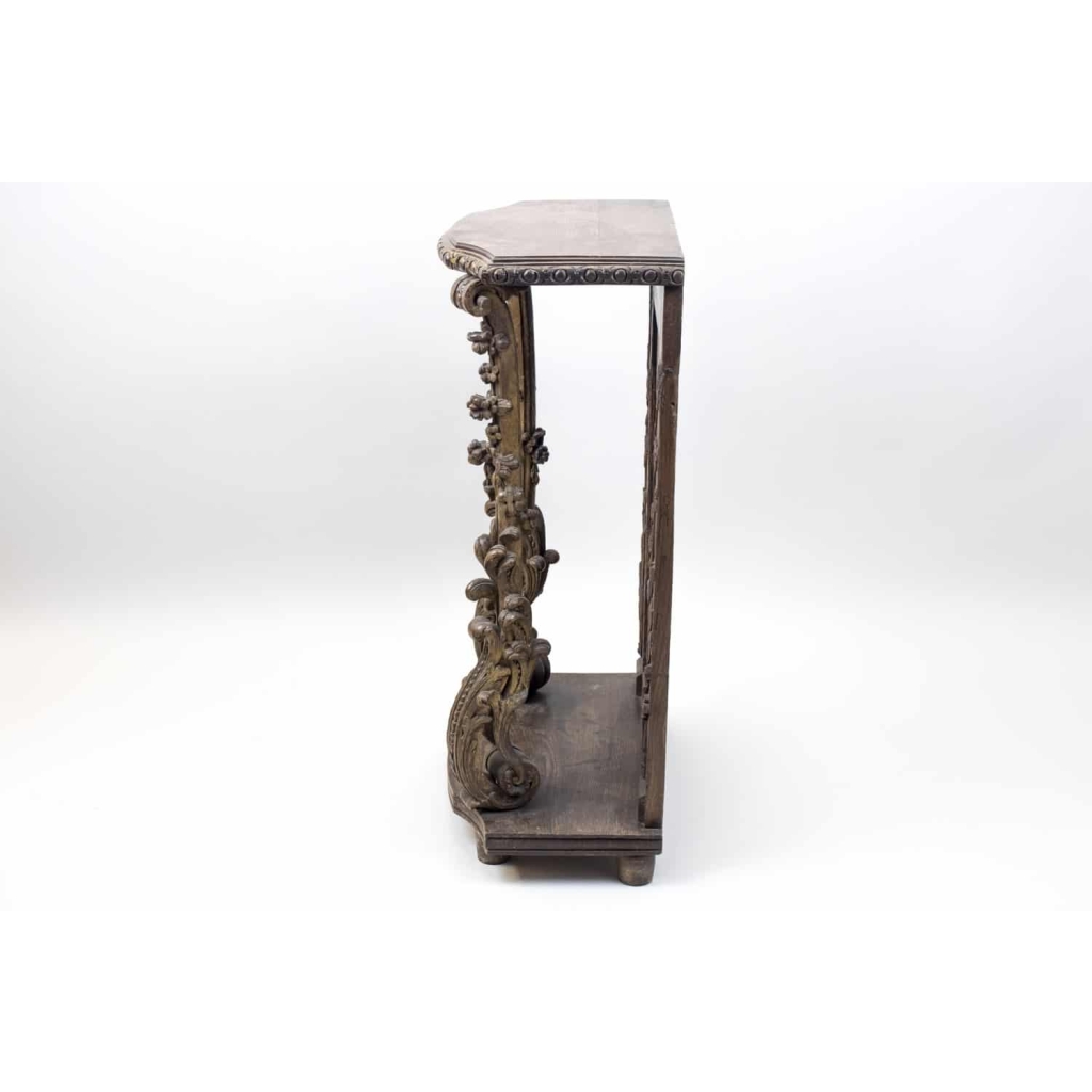 Console sellette en chêne, XVIIIe et XIXe siècles | Biron Console sellette en chêne, XVIIIe et XIXe siècles