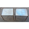 1950/70′ Paire de Bouts de Canapés Bronze Modéle Bambou , Plateau en miroir oxydés vieillis Style Maison Bagués 41 X 32 cm | Biron 1950/70' Paire de Bouts de Canapés Bronze Modéle Bambou , Plateau en miroir oxydés vieillis Style Maison Bagués 41 X 32 cm