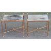 1950/70′ Paire de Bouts de Canapés Bronze Modéle Bambou , Plateau en miroir oxydés vieillis Style Maison Bagués 41 X 32 cm | Biron 1950/70' Paire de Bouts de Canapés Bronze Modéle Bambou , Plateau en miroir oxydés vieillis Style Maison Bagués 41 X 32 cm