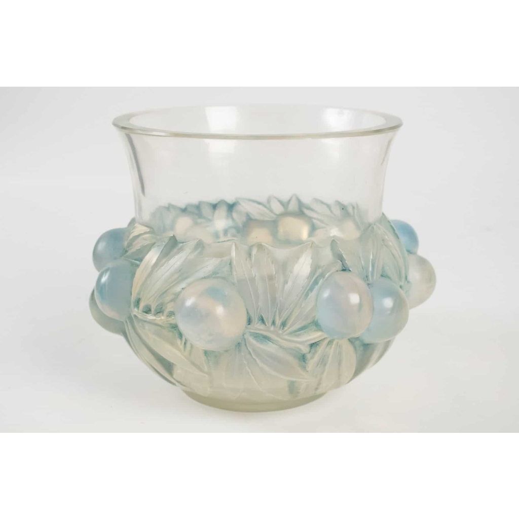 René Lalique Opalescent Vase « Prunes » | Biron René Lalique Opalescent Vase "Prunes"