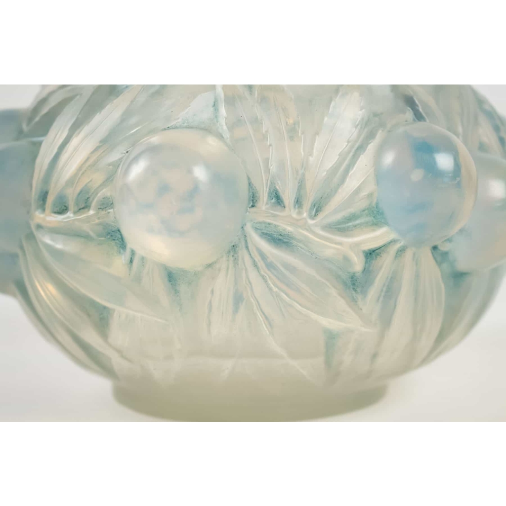 René Lalique Opalescent Vase « Prunes » | Biron René Lalique Opalescent Vase "Prunes"