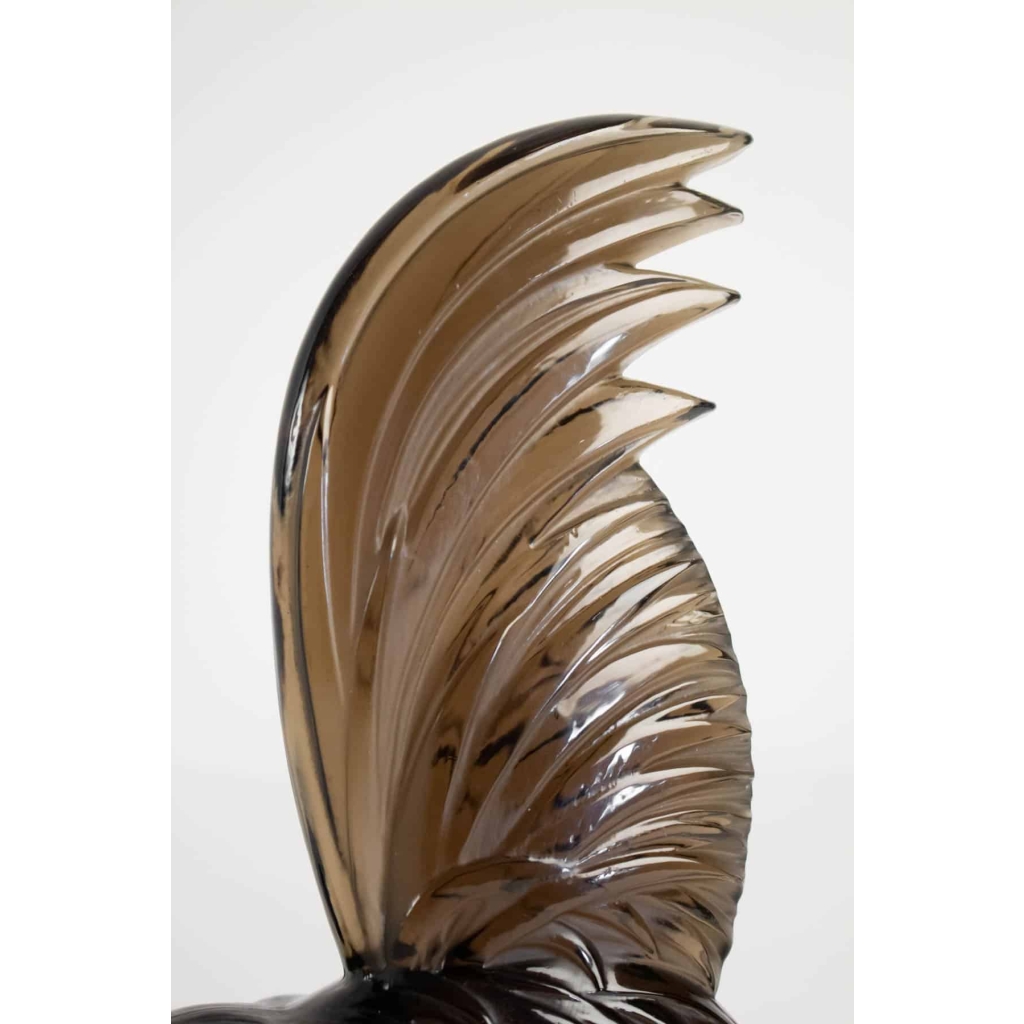 René LALIQUE (1860- 1945) Mascotte « Coq Nain » Topaze | Biron René LALIQUE (1860- 1945) Mascotte « Coq Nain » Topaze
