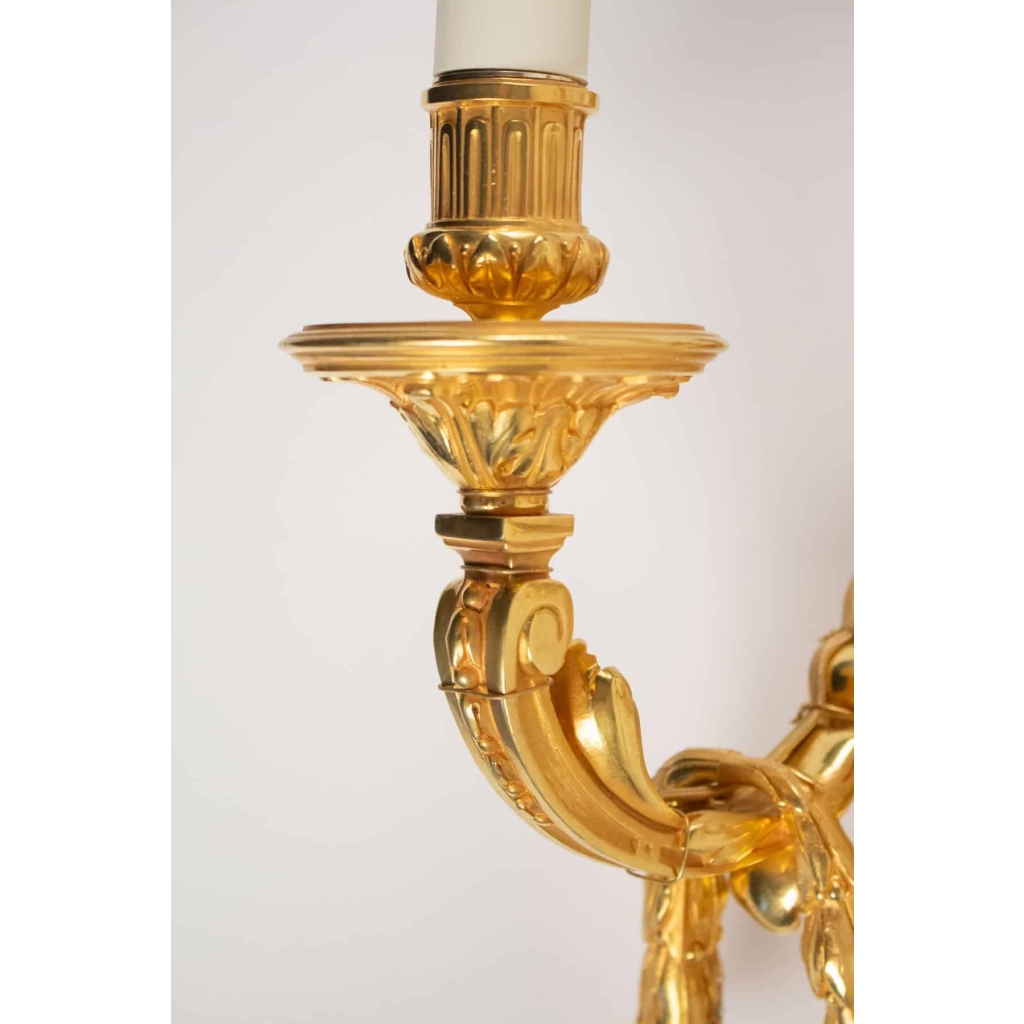 Paire d’appliques de style Louis XVI. | Biron Paire d'appliques de style Louis XVI.