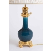 Théodore Deck, Paire de lampes en porcelaine bleue, vers 1880
