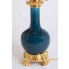 Théodore Deck, Paire de lampes en porcelaine bleue, vers 1880