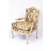 J.-B. Tilliard, Paire de fauteuils style Louis XV laqués crème, vers 1950