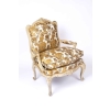J.-B. Tilliard, Paire de fauteuils style Louis XV laqués crème, vers 1950