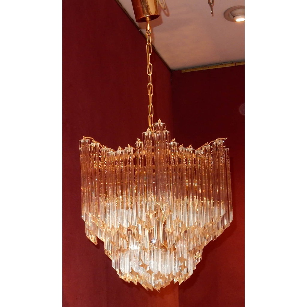 1970′ Lustre Venini 148 Cristaux | Biron 1970' Lustre Venini 148 Cristaux