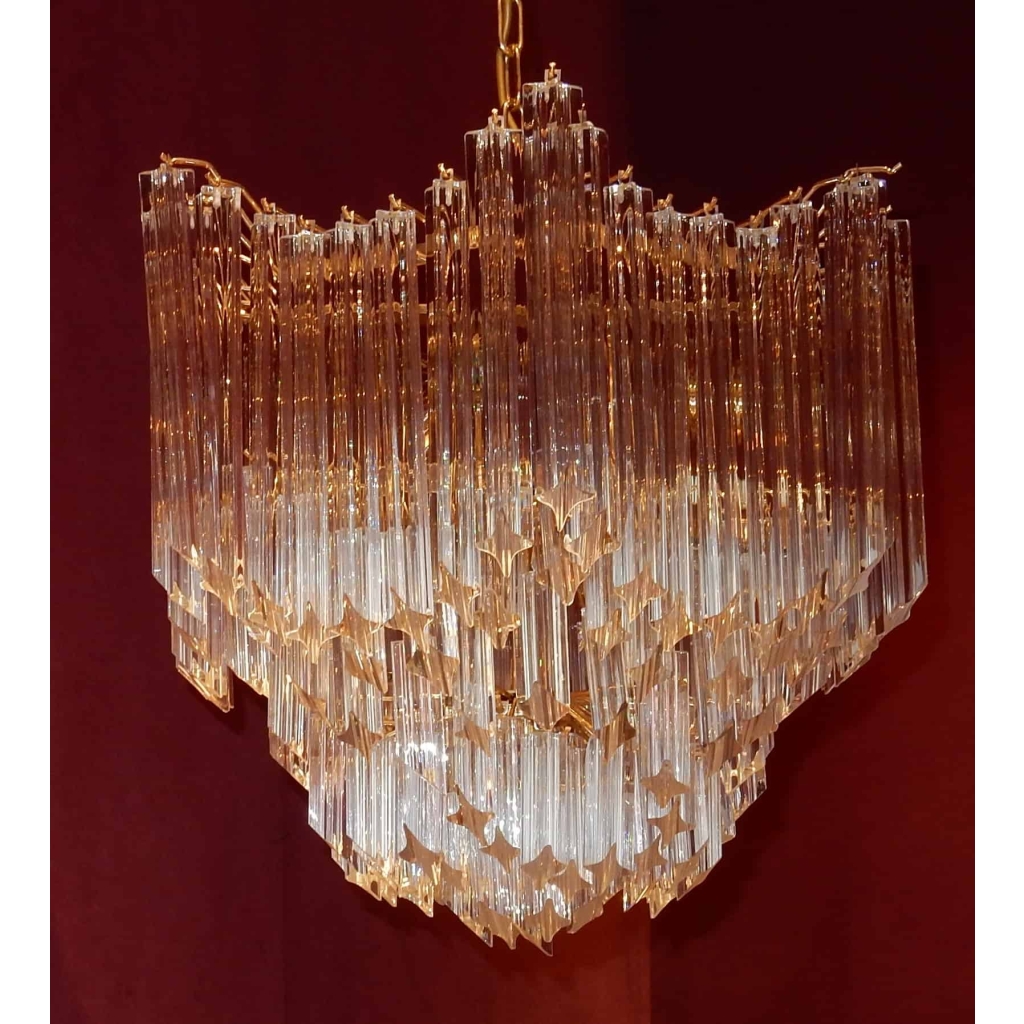 1970′ Lustre Venini 148 Cristaux | Biron 1970' Lustre Venini 148 Cristaux