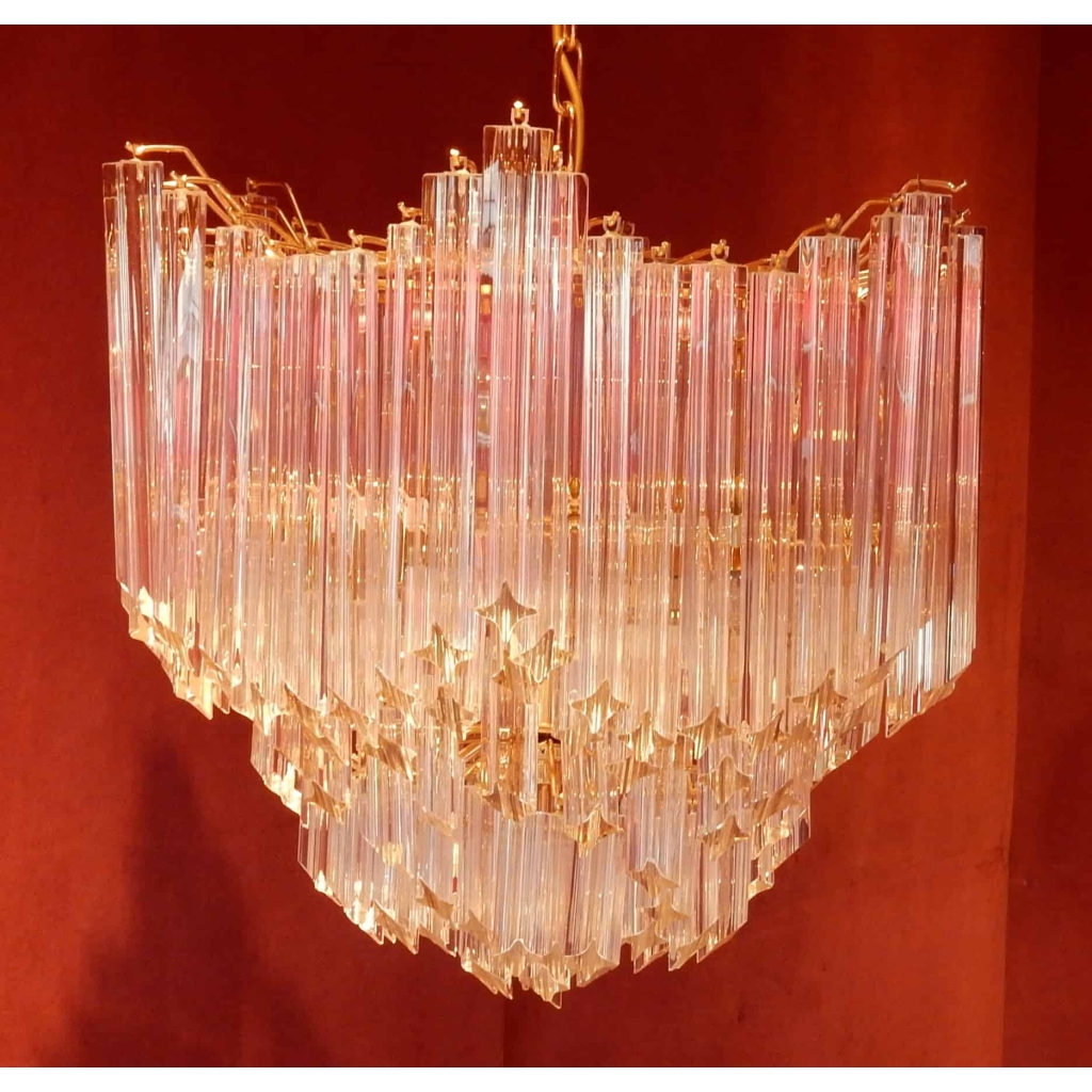 1970′ Lustre Venini 148 Cristaux | Biron 1970' Lustre Venini 148 Cristaux