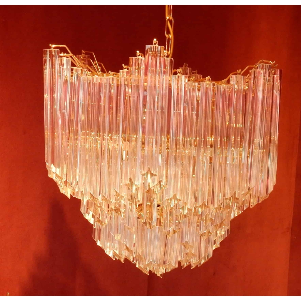 1970′ Lustre Venini 148 Cristaux | Biron 1970' Lustre Venini 148 Cristaux