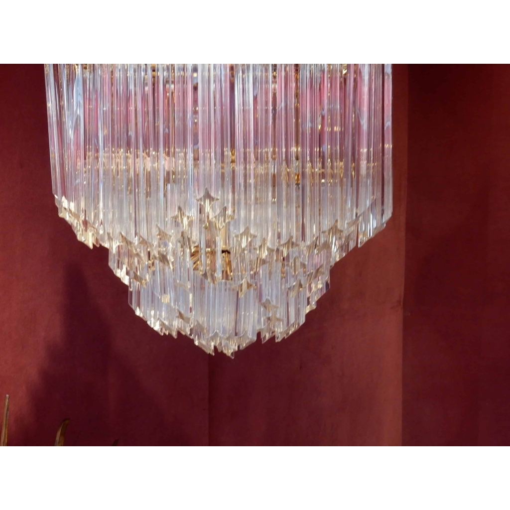 1970′ Lustre Venini 148 Cristaux | Biron 1970' Lustre Venini 148 Cristaux