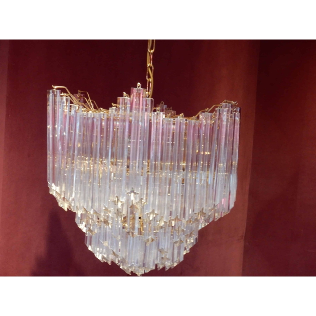 1970′ Lustre Venini 148 Cristaux | Biron 1970' Lustre Venini 148 Cristaux