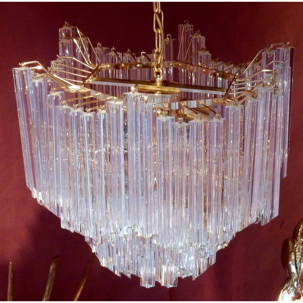 1970′ Lustre Venini 148 Cristaux | Biron 1970' Lustre Venini 148 Cristaux