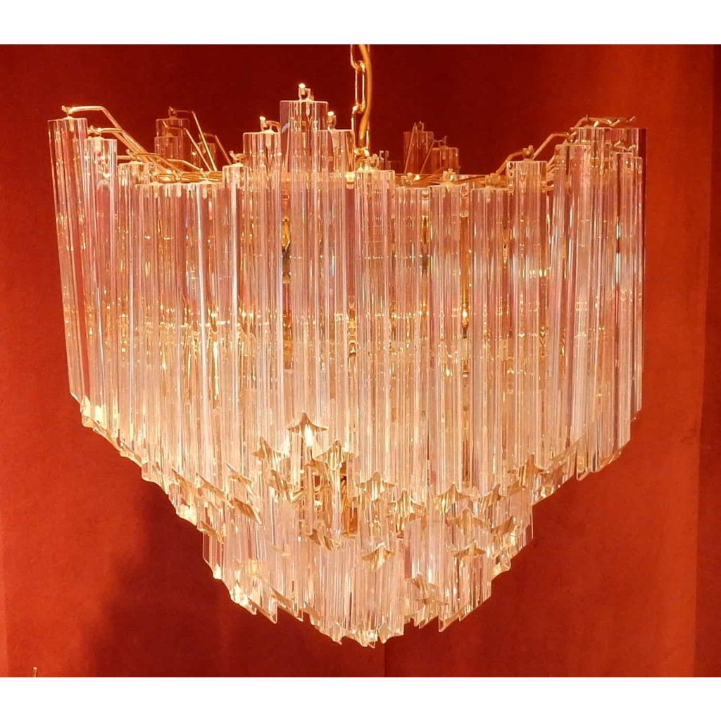 1970′ Lustre Venini 148 Cristaux | Biron 1970' Lustre Venini 148 Cristaux