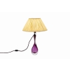Val-Saint-Lambert, Lampe en cristal transparent et violet, années 1960