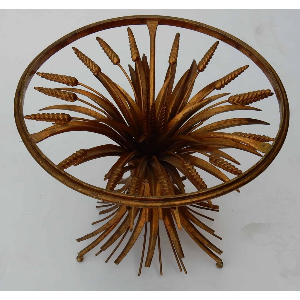 1970' Table Gerbe de Blé avec Ceinture Style Coco Chanel