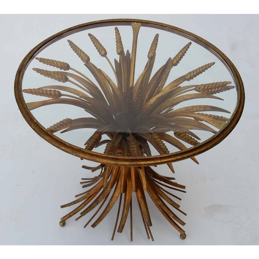1970' Table Gerbe de Blé avec Ceinture Style Coco Chanel