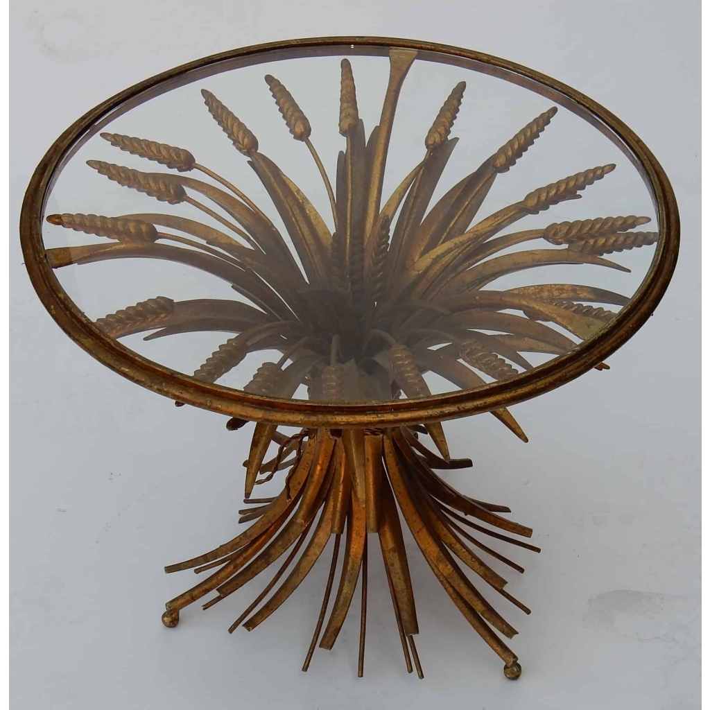 1970' Table Gerbe de Blé avec Ceinture Style Coco Chanel