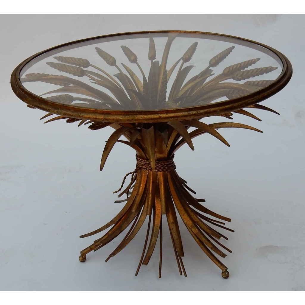 1970' Table Gerbe de Blé avec Ceinture Style Coco Chanel