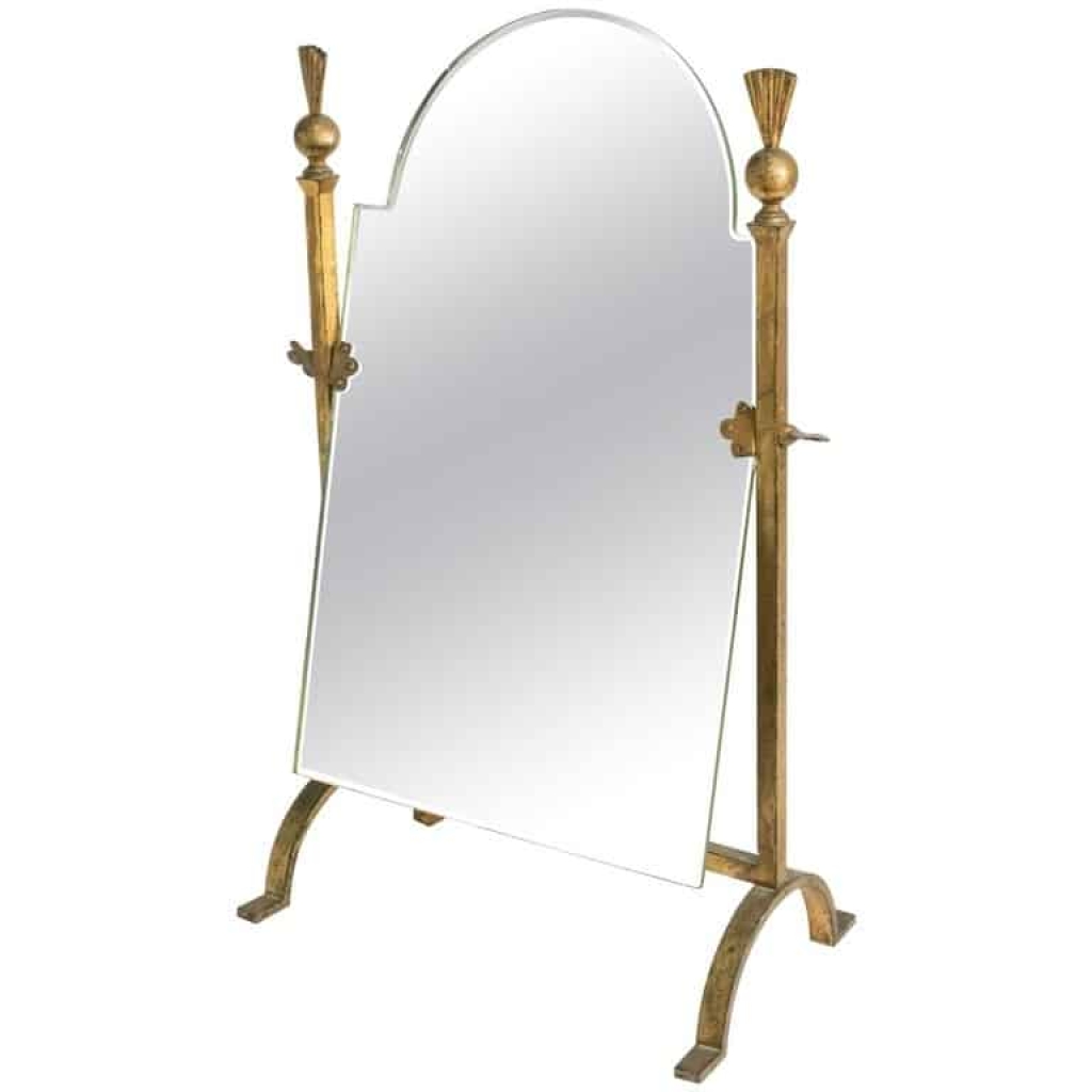 Miroir En Fer Forgé Doré, Néoclassique Des Années 1960, Mid Century Art | Biron |||||||||||
