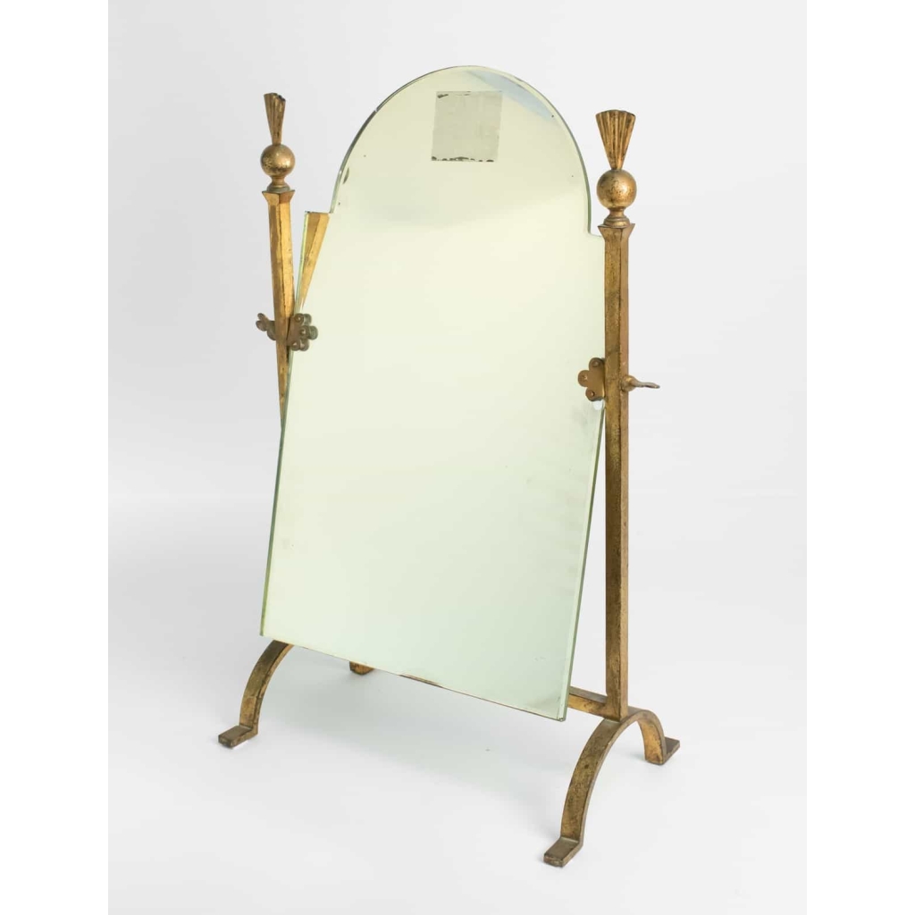 Miroir En Fer Forgé Doré, Néoclassique Des Années 1960, Mid Century Art | Biron Miroir En Fer Forgé Doré, Néoclassique Des Années 1960, Mid Century Art