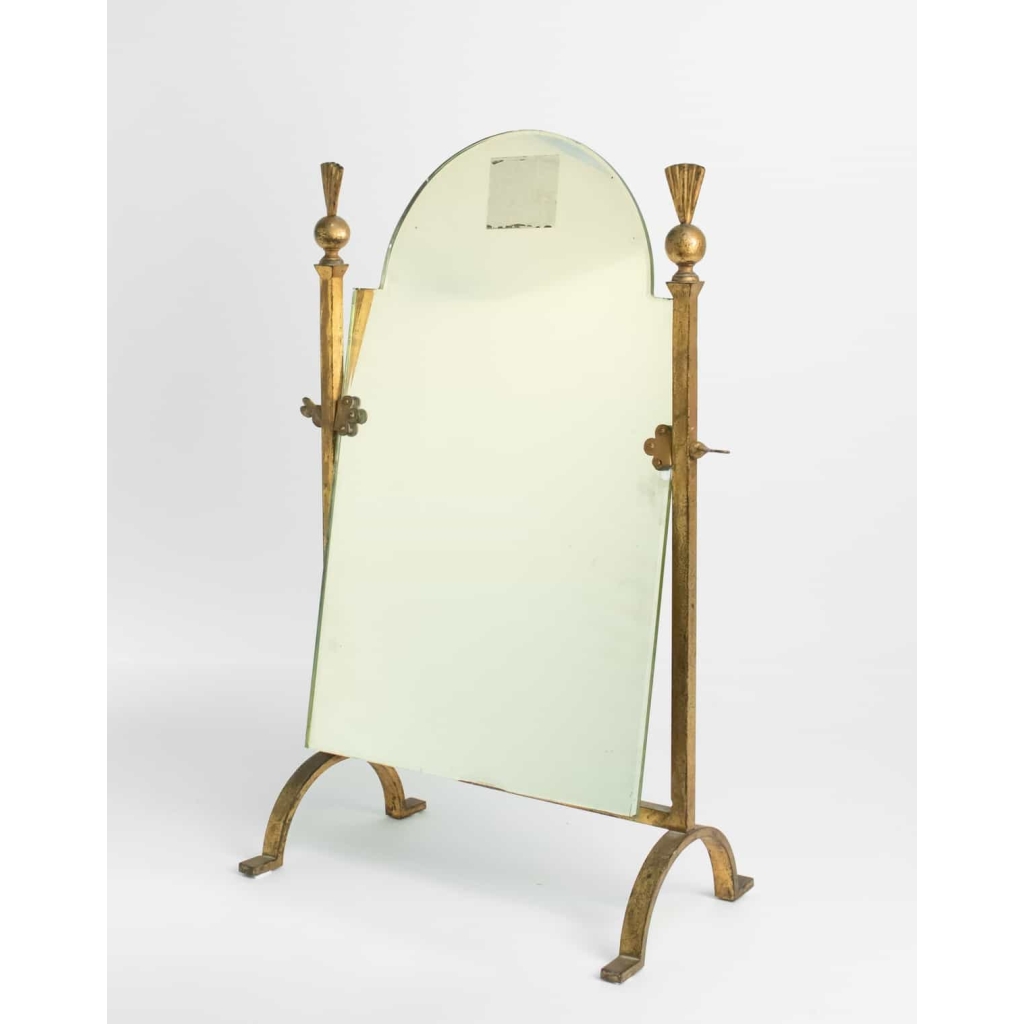 Miroir En Fer Forgé Doré, Néoclassique Des Années 1960, Mid Century Art | Biron Miroir En Fer Forgé Doré, Néoclassique Des Années 1960, Mid Century Art