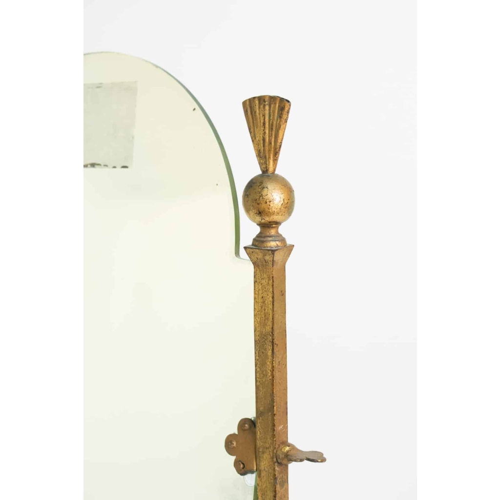 Miroir En Fer Forgé Doré, Néoclassique Des Années 1960, Mid Century Art | Biron Miroir En Fer Forgé Doré, Néoclassique Des Années 1960, Mid Century Art