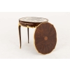 Table bouillotte de style Louis XV en bois de violette, fin XIXe siècle