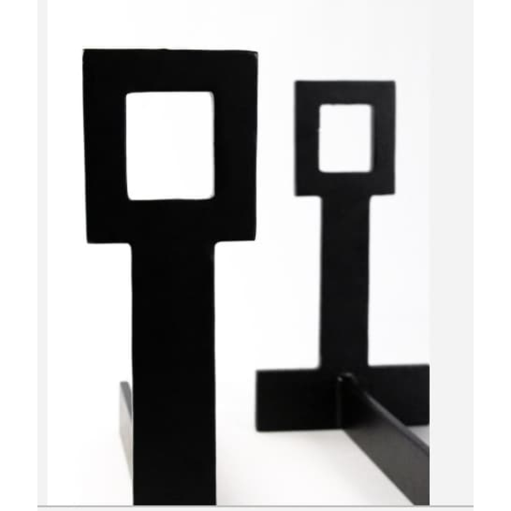 Paire de Chenets Cubiste 1940 | Biron Paire de Chenets Cubiste 1940