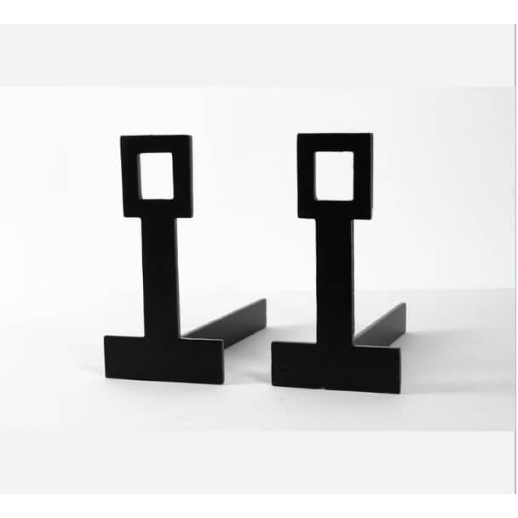 Paire de Chenets Cubiste 1940 | Biron Paire de Chenets Cubiste 1940