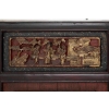 Paire de portes en laque brune à décor chinoisant rouge et or, XIXe siècle 15