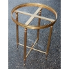 1950/70' Gueridon Laiton Galerie Ajourée Style Maison Bagués Plateau Onyx