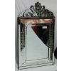 1950′ Miroir Vénitien à Bulles et Décor Floral – 129 x 82 cm | Biron 1950' Miroir Vénitien à Bulles et Décor Floral - 129 x 82 cm