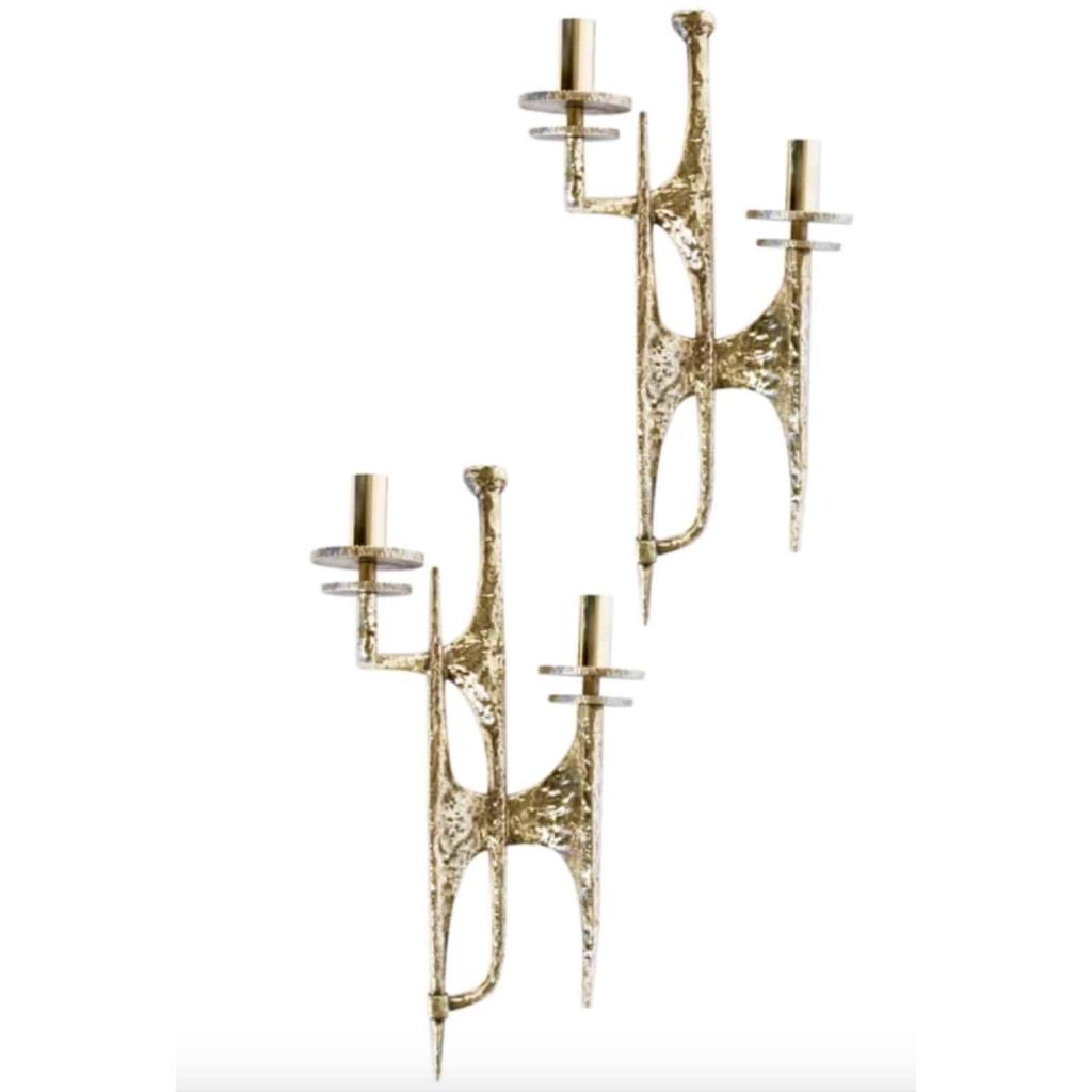 Paire d’Appliques en bronze Felix Agostini | Biron ||||||