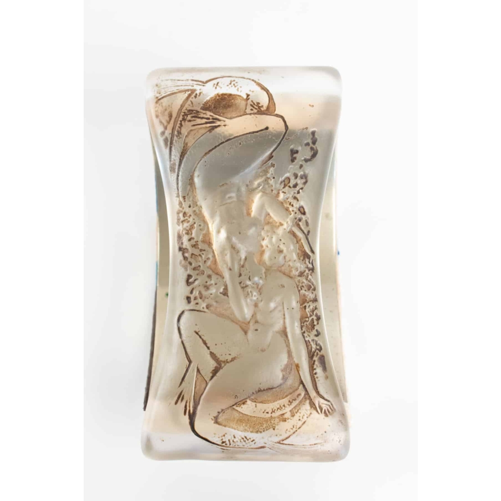 René LALIQUE 1860 – 1945 BUVARD « DEUX SIRÈNES COUCHÉES, FACE À FACE »1920 | Biron René LALIQUE 1860 – 1945 BUVARD « DEUX SIRÈNES COUCHÉES, FACE À FACE »1920