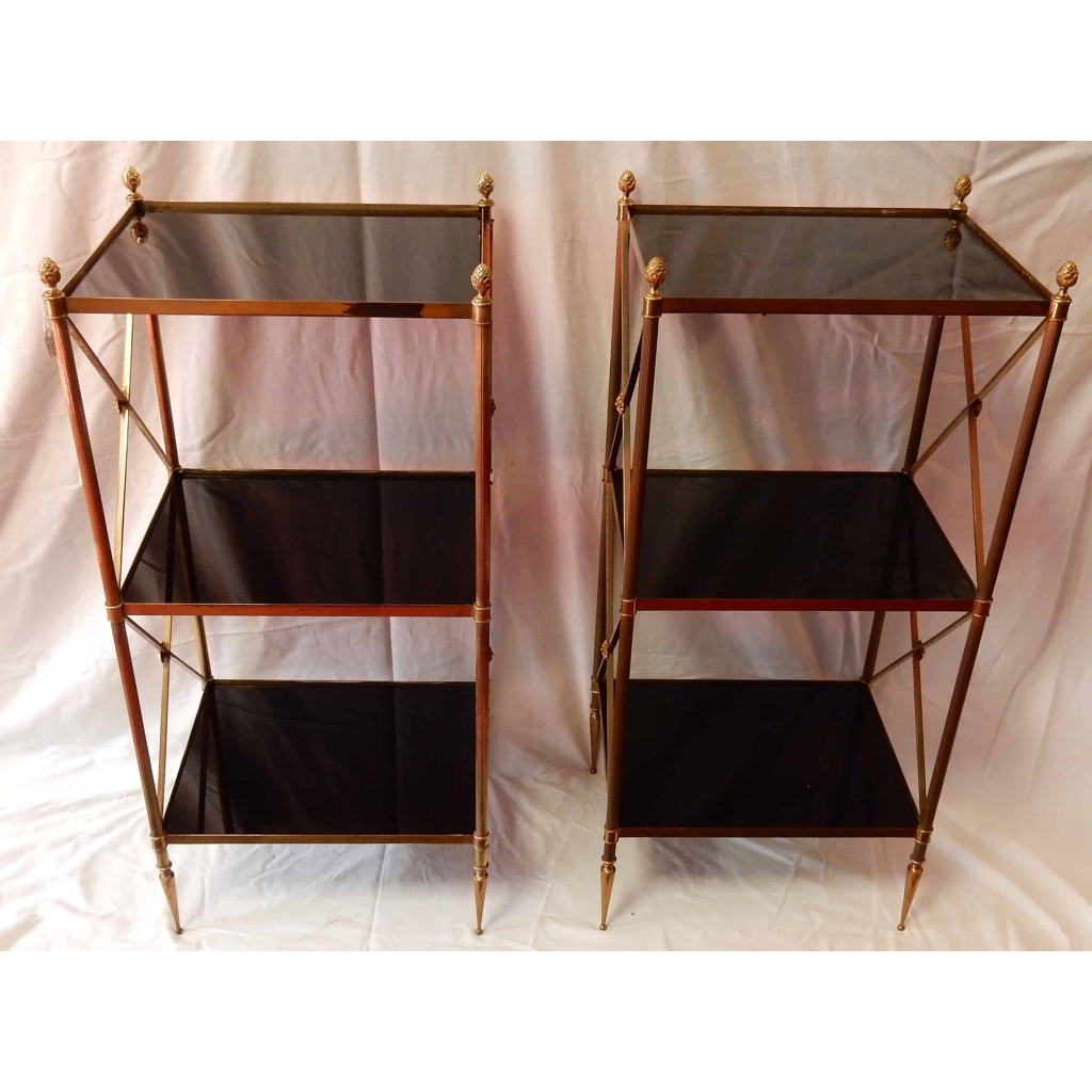 1950/70 Paire d étagéres 3 Niveaux Maison Bagués