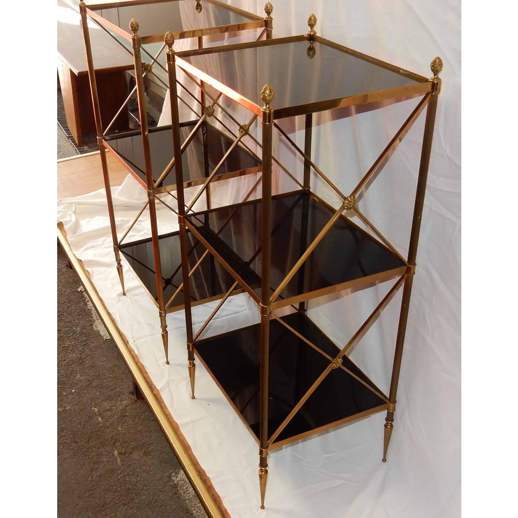 1950/70 Paire d étagéres 3 Niveaux Maison Bagués