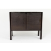 Maison Regain, Buffet en orme laqué noir à deux vantaux, années 1960 | Biron Maison Regain, Buffet en orme laqué noir à deux vantaux, années 1960