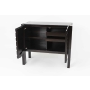 Maison Regain, Buffet en orme laqué noir à deux vantaux, années 1960 | Biron Maison Regain, Buffet en orme laqué noir à deux vantaux, années 1960
