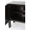 Maison Regain, Buffet en orme laqué noir à deux vantaux, années 1960 | Biron Maison Regain, Buffet en orme laqué noir à deux vantaux, années 1960