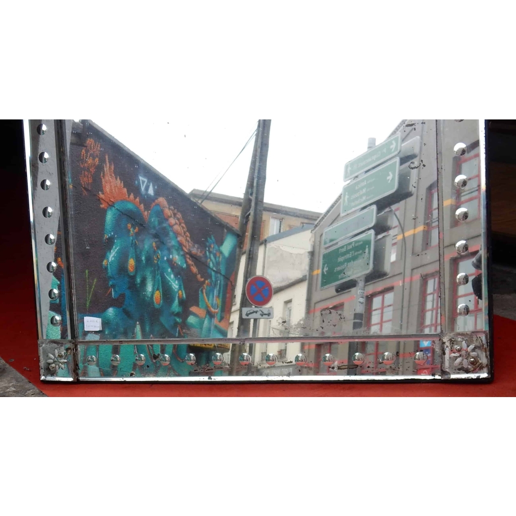 1950′ Miroir Venise A Bulles 120 X 100 cm | Biron 1950' Miroir Venise A Bulles 120 X 100 cm