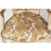 Paire de fauteuils cabriolet de style Louis XV laqués beige, vers 1900