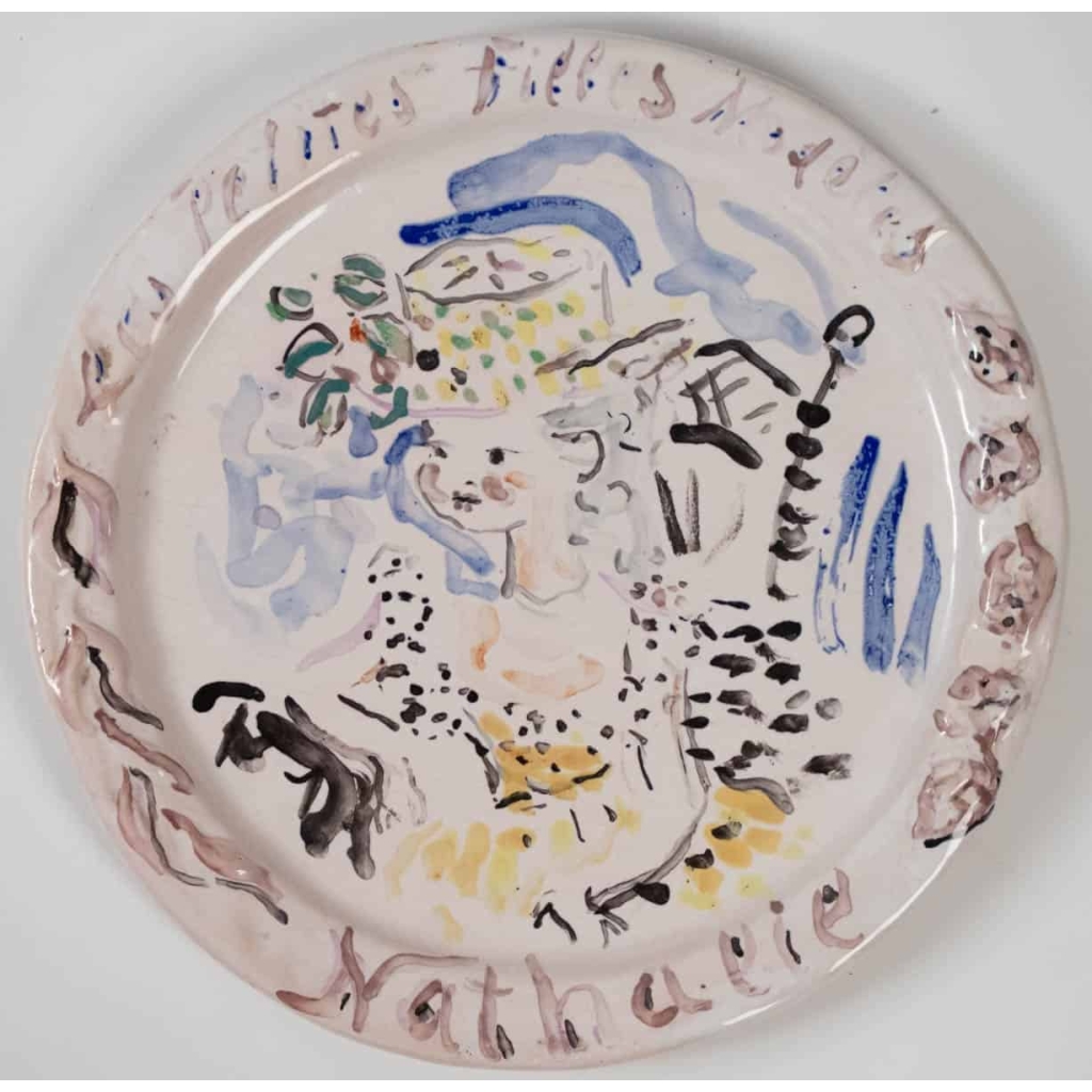 Assiettes en faïence peintes par Constantin Terechkovitch (1902 -1978) – céramique année 50 | Biron Assiettes en faïence peintes par Constantin Terechkovitch (1902 -1978) - céramique année 50