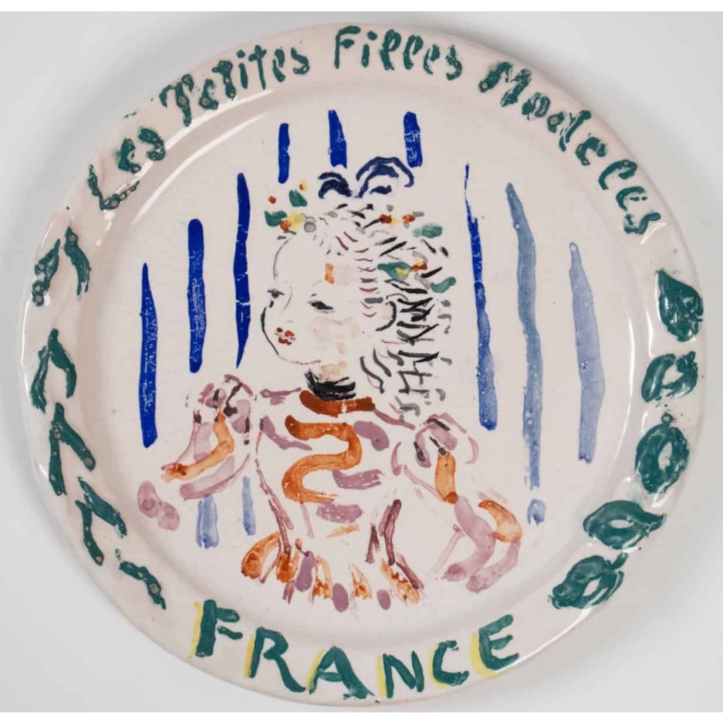 Assiettes en faïence peintes par Constantin Terechkovitch (1902 -1978) – céramique année 50 | Biron Assiettes en faïence peintes par Constantin Terechkovitch (1902 -1978) - céramique année 50