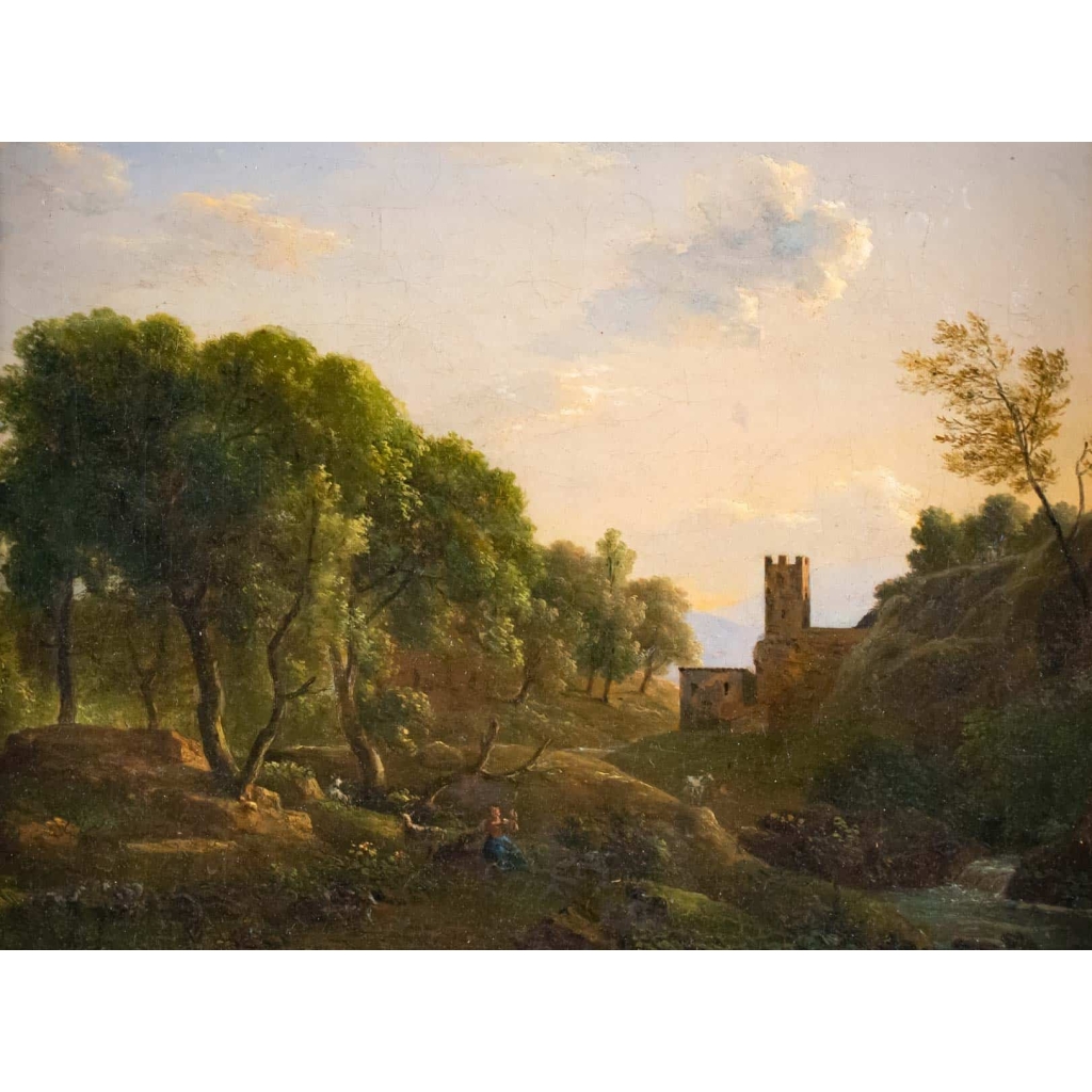 Paysage d'Italie Attribué à Victor Bertin (1768-1842)