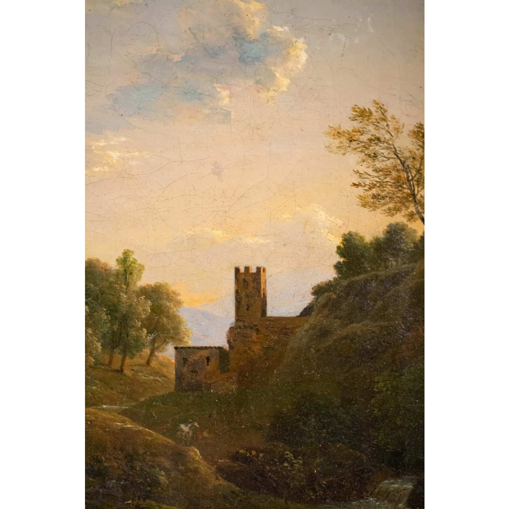 Paysage d'Italie Attribué à Victor Bertin (1768-1842)