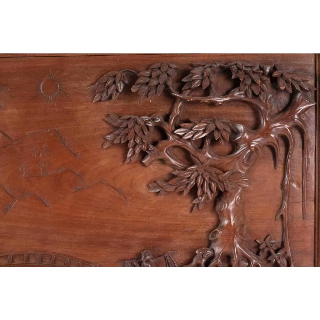 Panneau En Bois Sculpté, Chine, XXème Siècle, Décoration d’Intérieur | Biron Panneau En Bois Sculpté, Chine, XXème Siècle, Décoration d'Intérieur